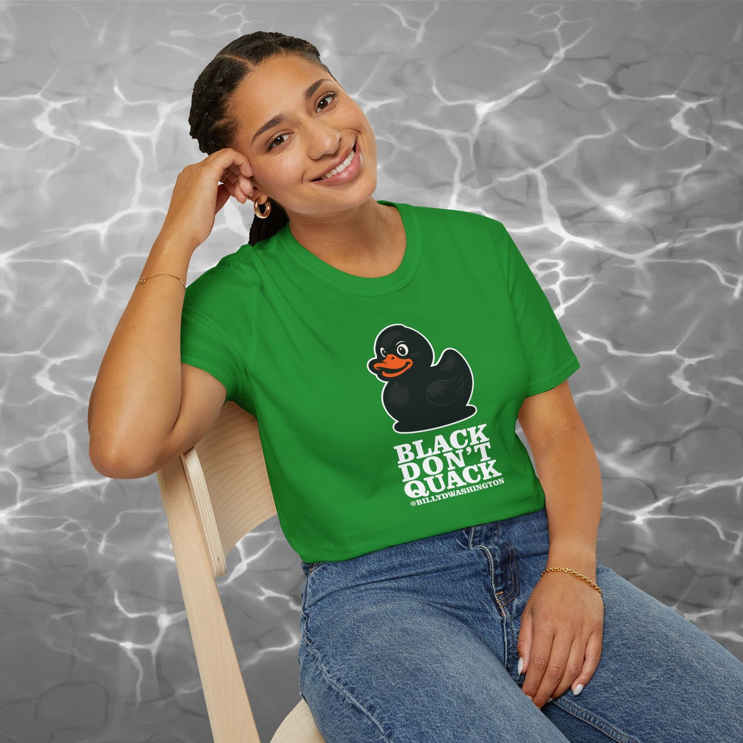 “Black Don’t Quack” Unisex Softstyle T-Shirt – Billy D. Washington x High Seas Supply Co.