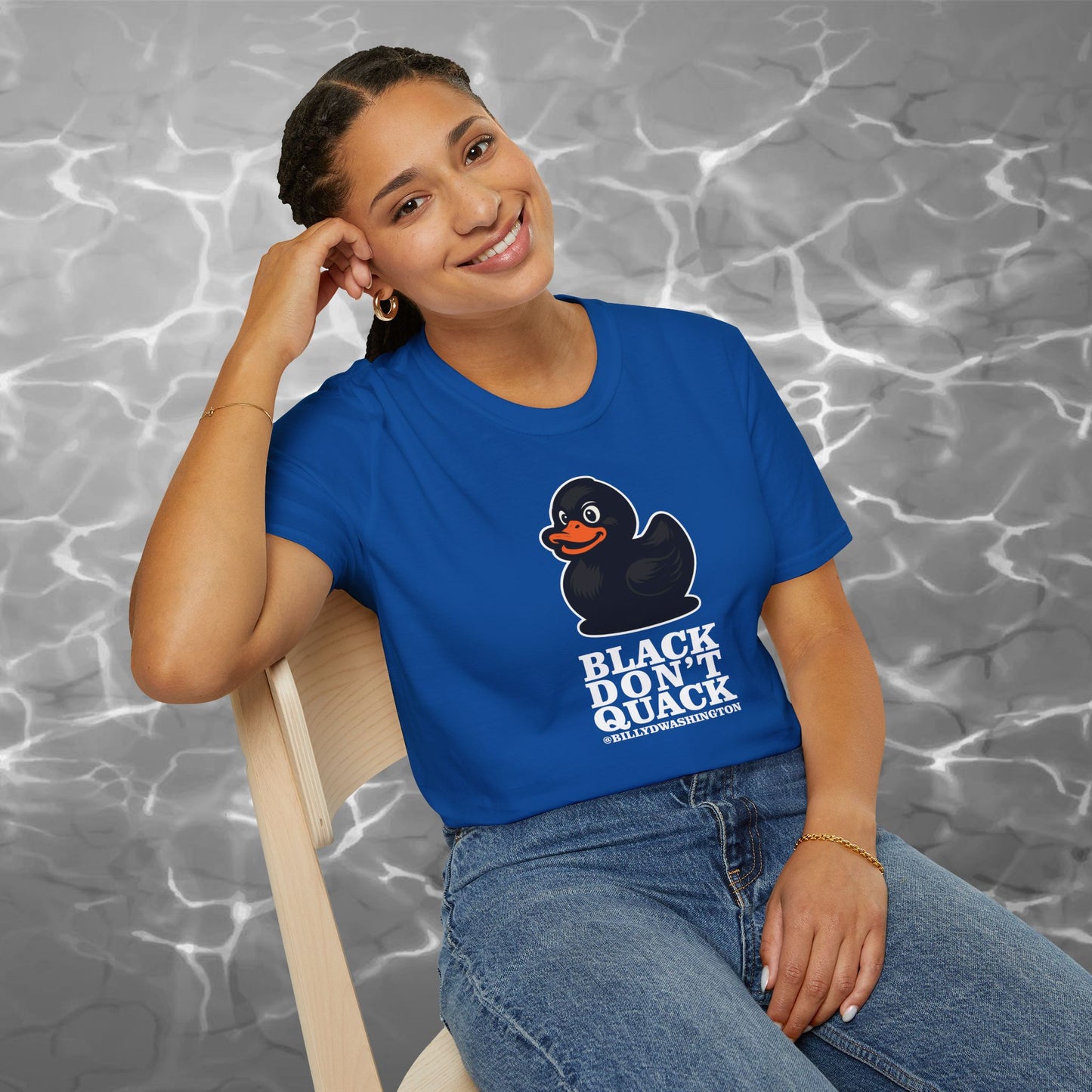 “Black Don’t Quack” Unisex Softstyle T-Shirt – Billy D. Washington x High Seas Supply Co.