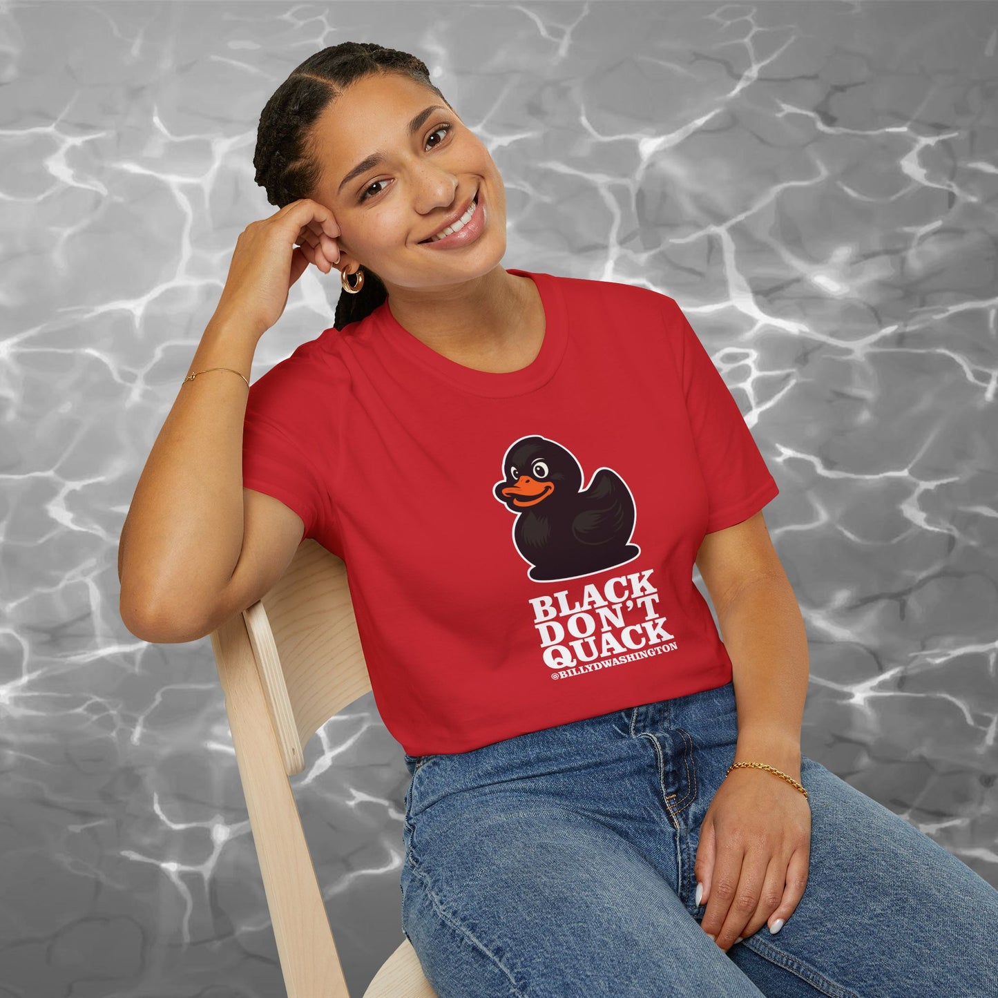 “Black Don’t Quack” Unisex Softstyle T-Shirt – Billy D. Washington x High Seas Supply Co.