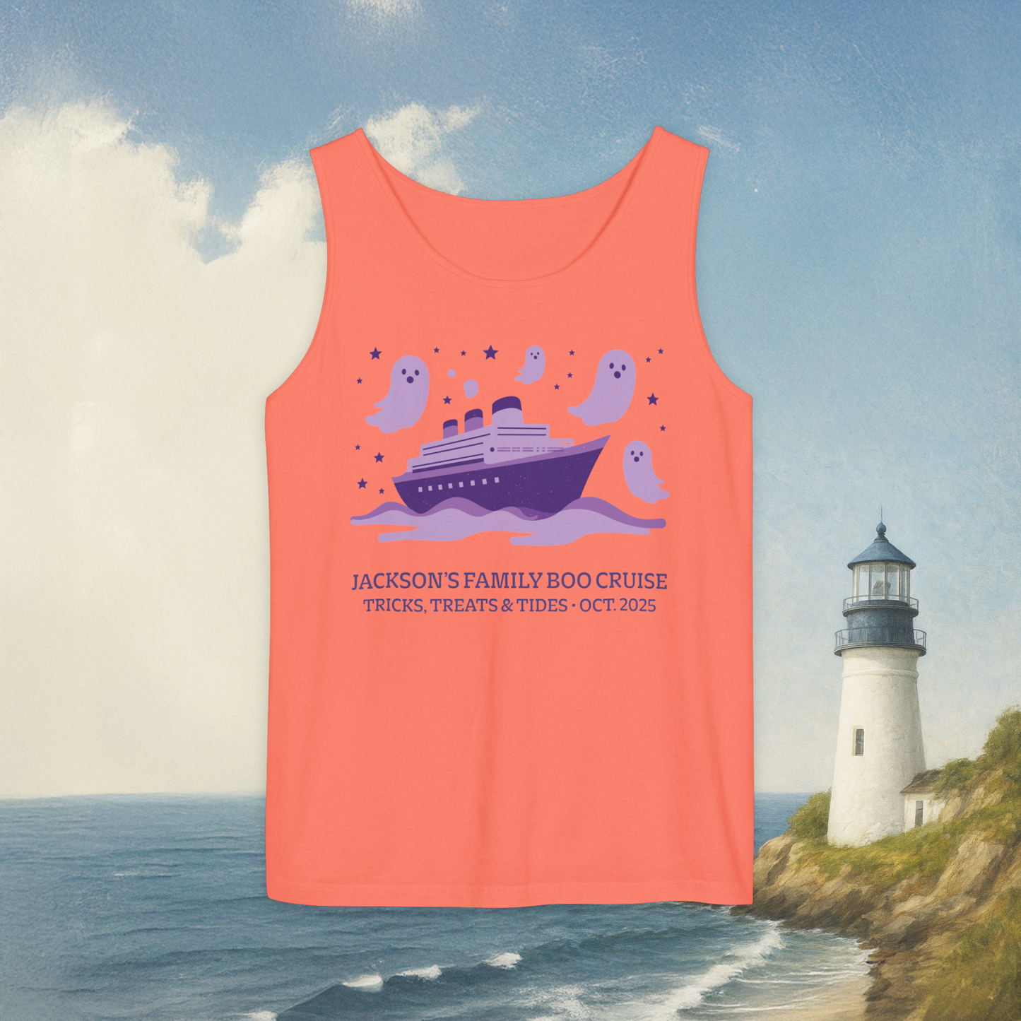Purple Ghost Tank Top