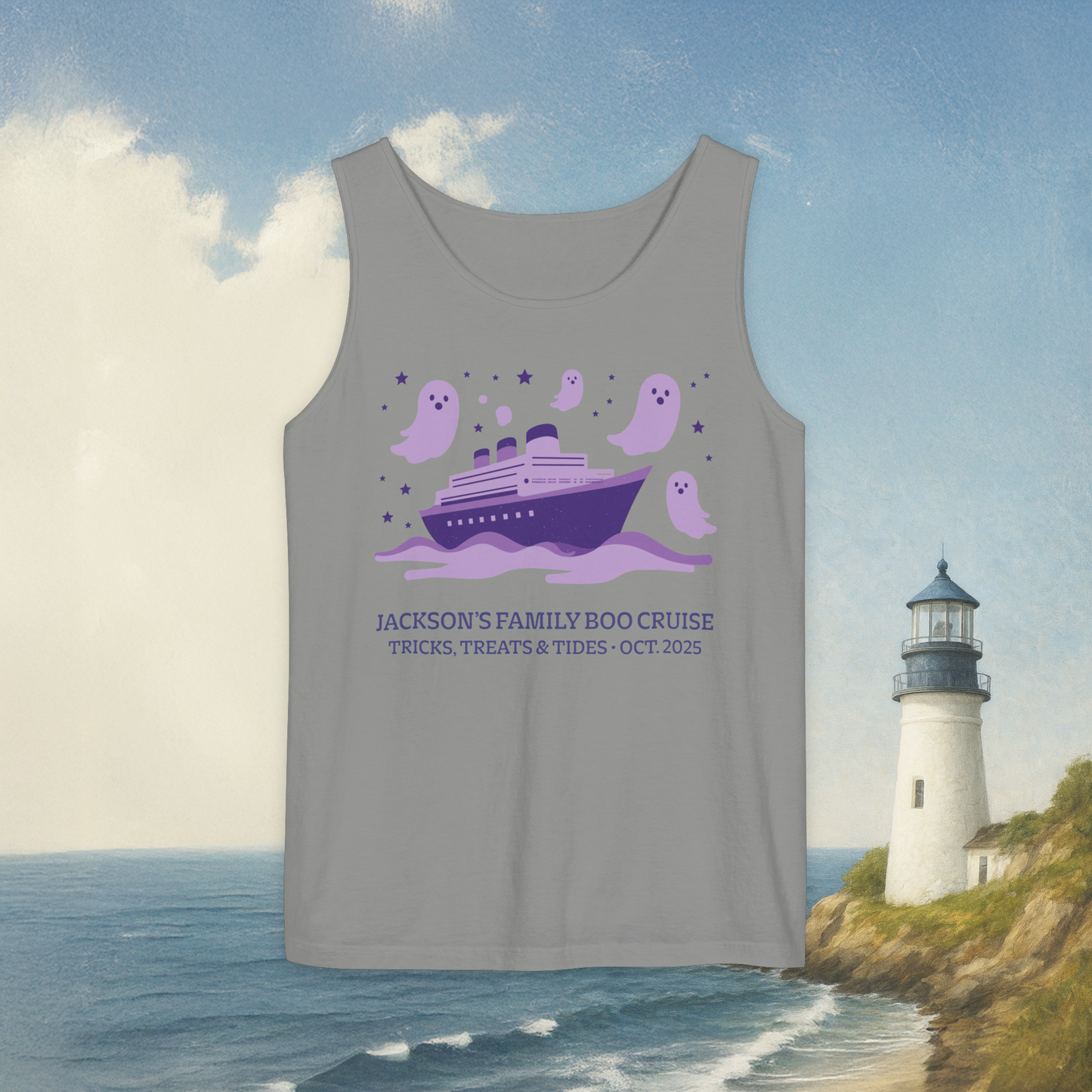 Purple Ghost Tank Top