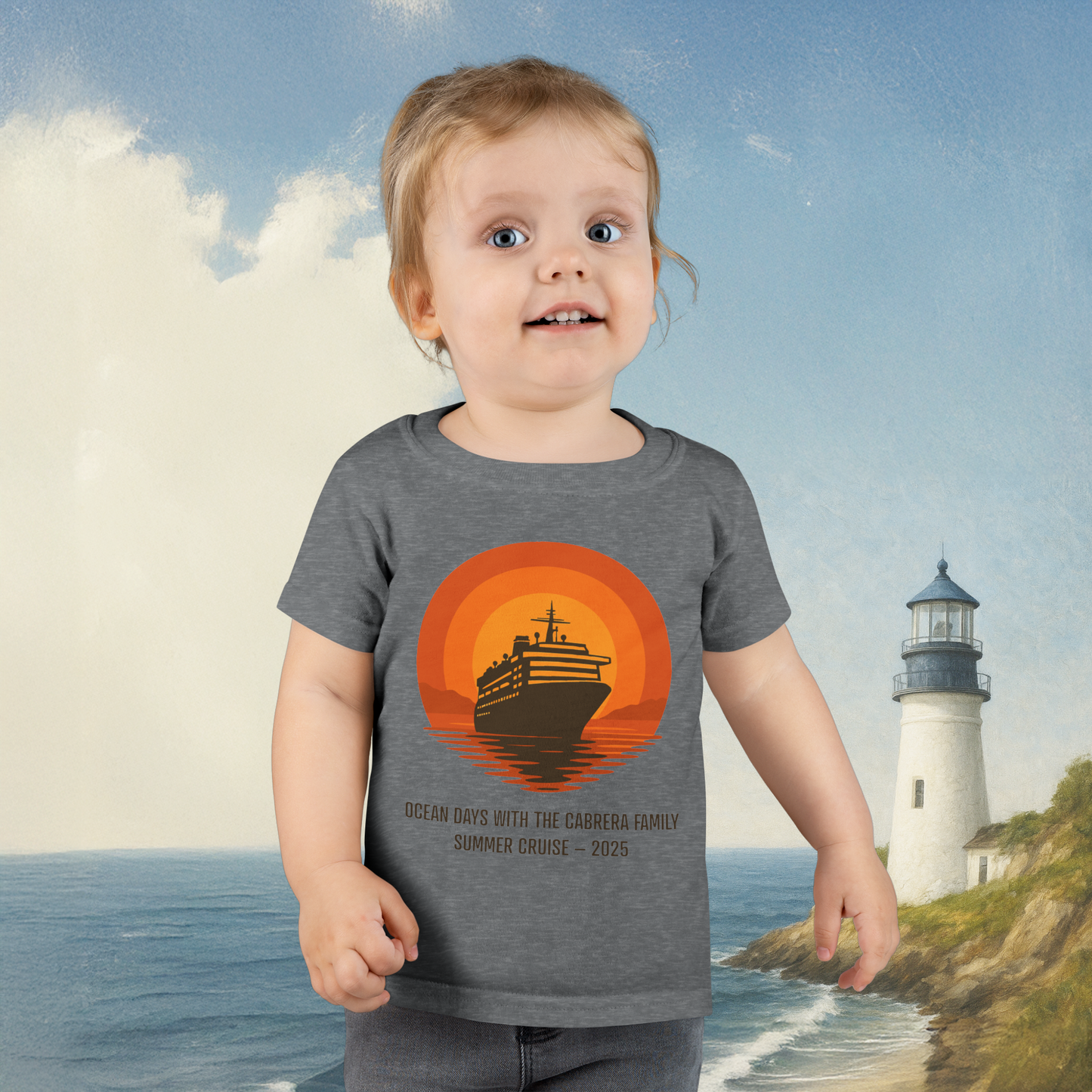 Sunset Boat Toddler T-Shirt