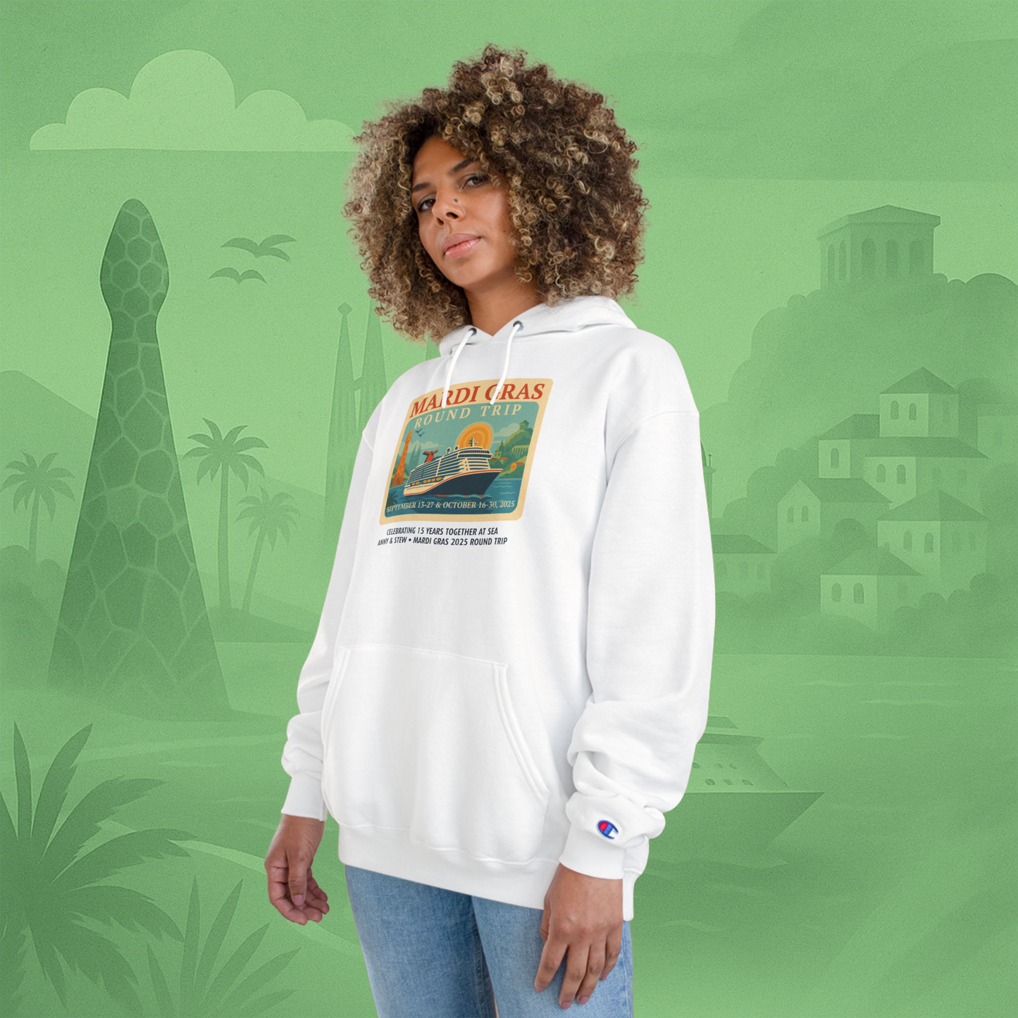 Mardi Gras Transatlantic Hoodie – Roundtrip (Sep 13–27 & Oct 16–30, 2025)