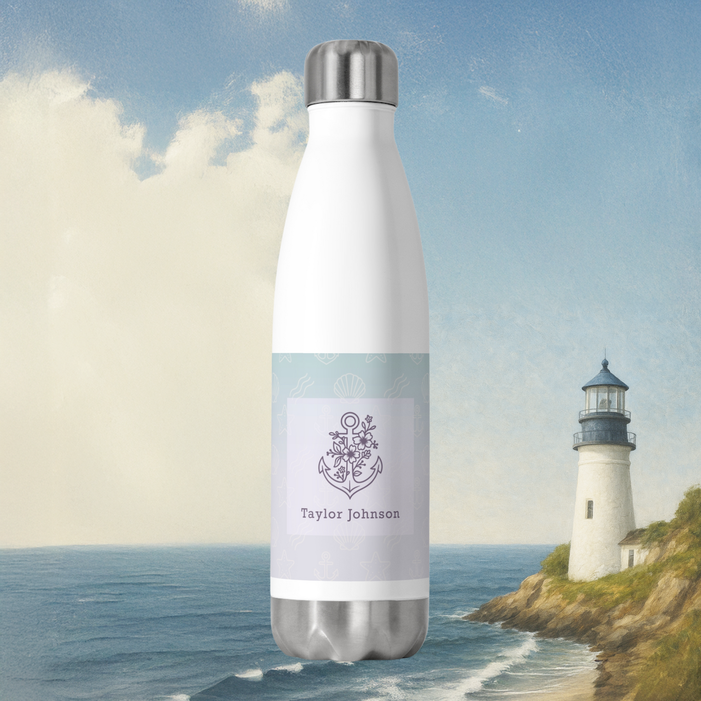 Anchor Floral 20 oz Insulated Bottle