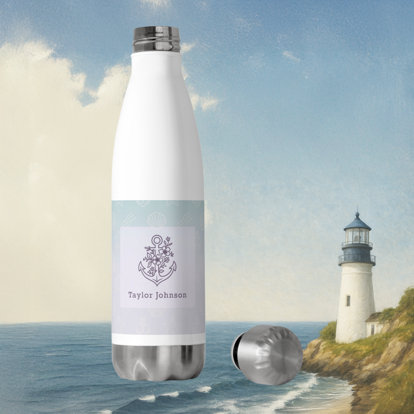 Anchor Floral 20 oz Insulated Bottle