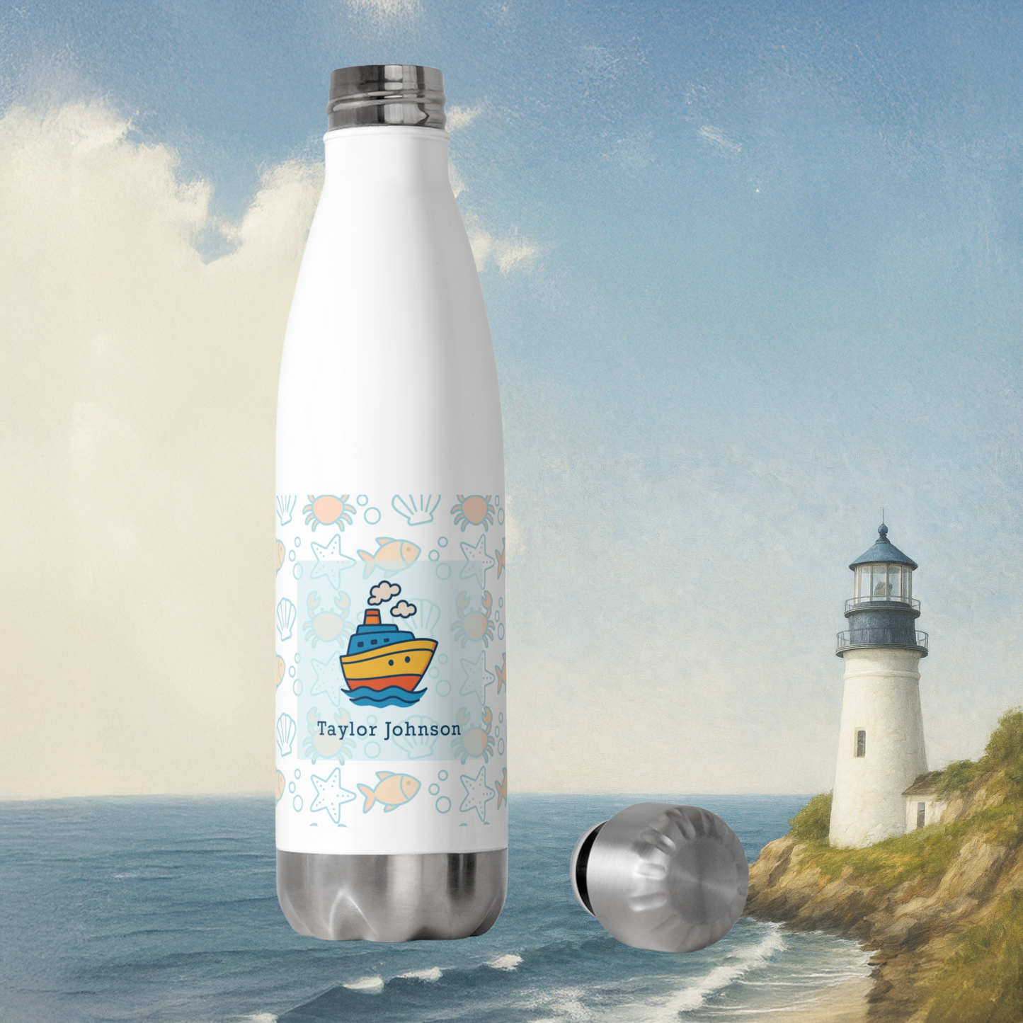Colorful Cruise Ship 20 oz Insulated Bottle