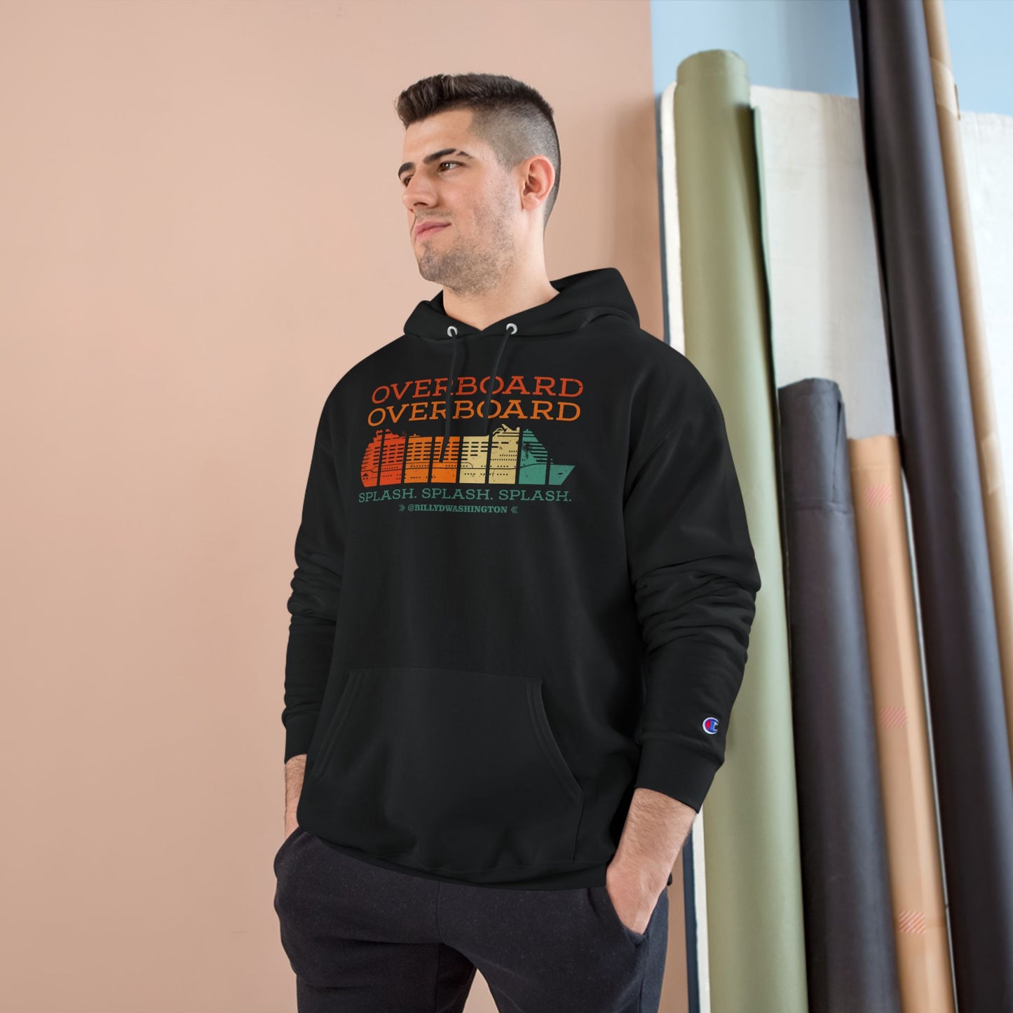 “Overboard” Champion Hoodie – Billy D. Washington x High Seas Supply