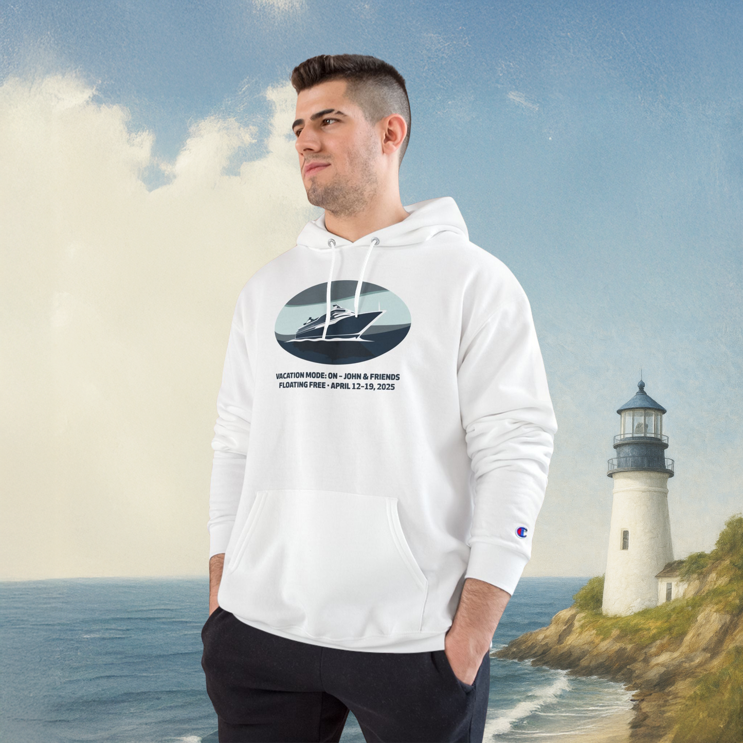 Blue Boat Hoodie