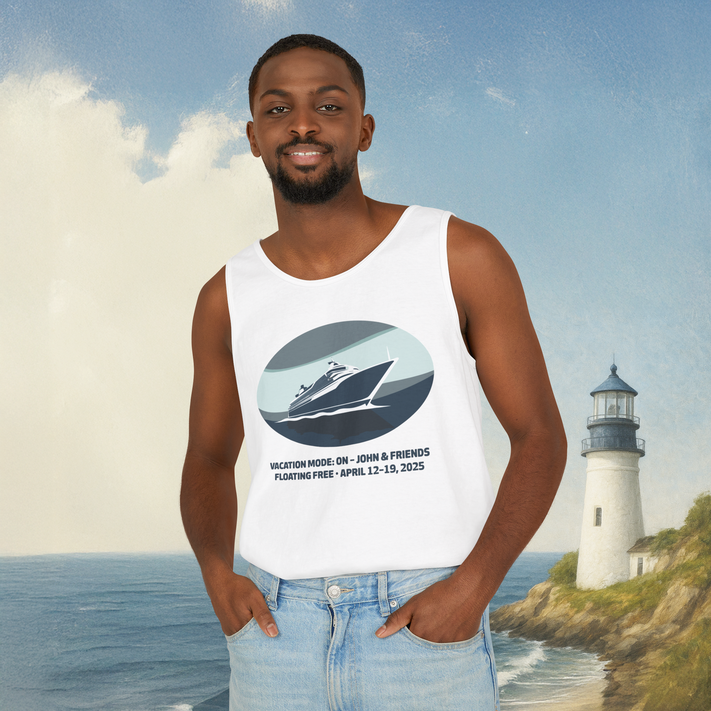 Blue Boat Tank Top