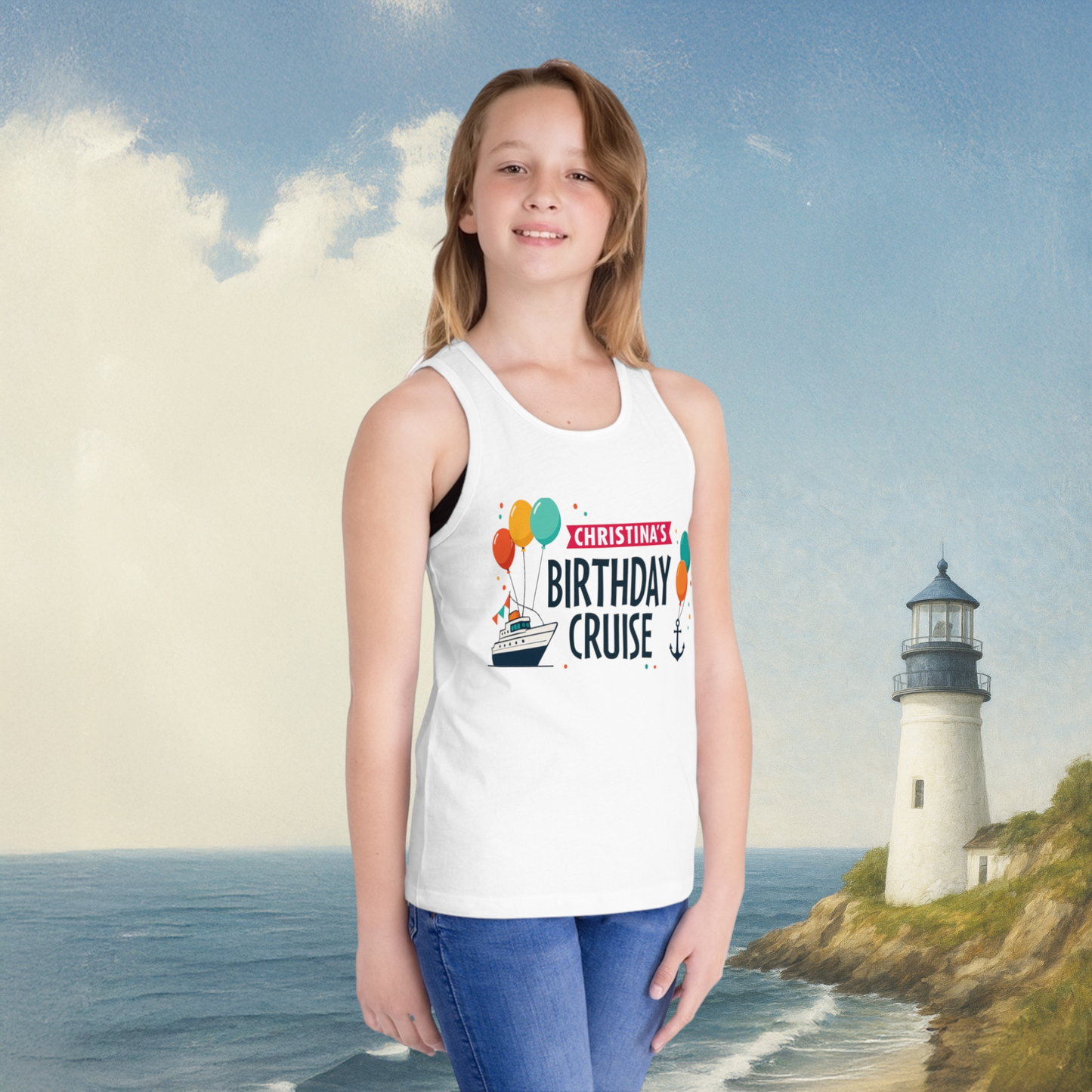 Birthday Cruise Kids Tank Top