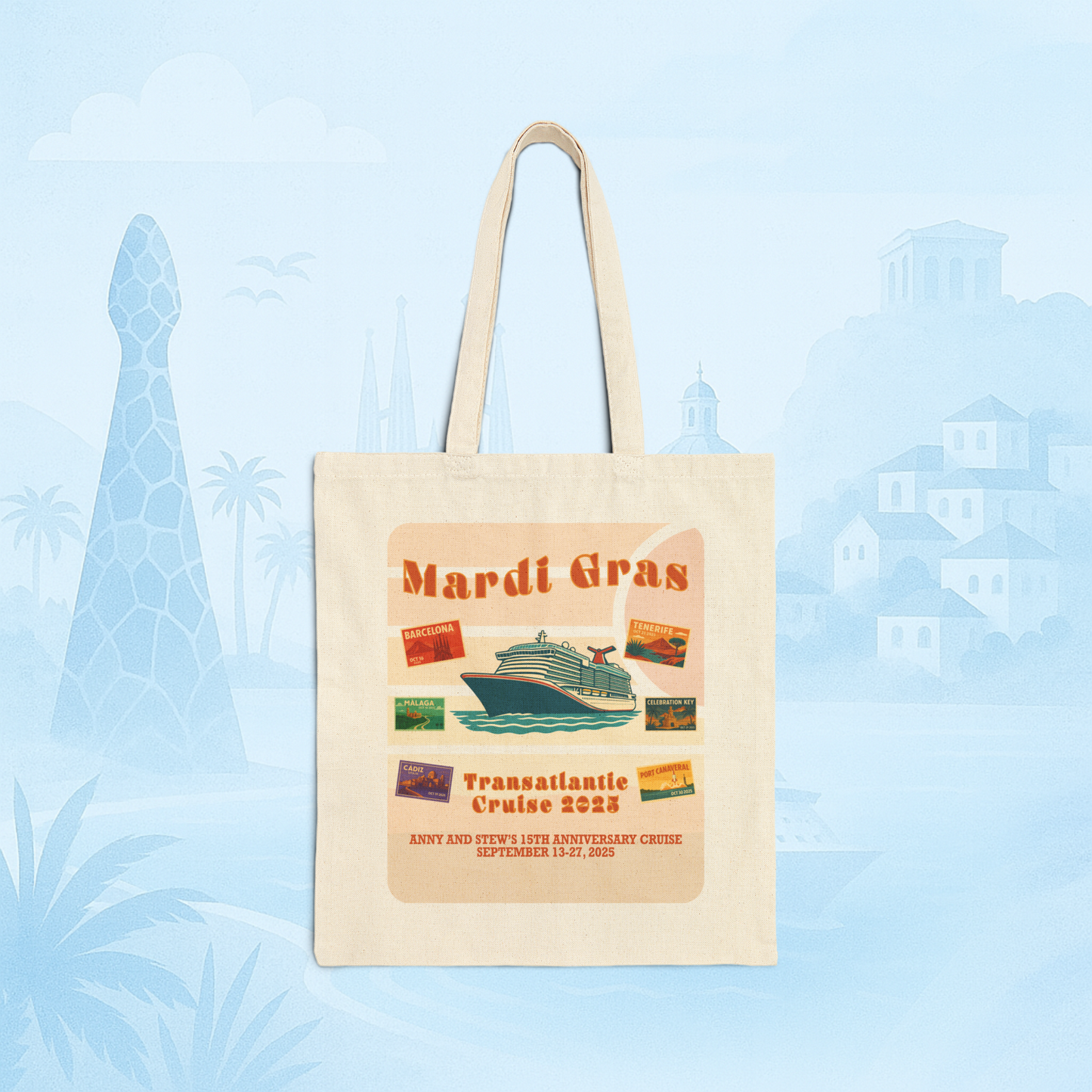 Mardi Gras Transatlantic Tote – Barcelona to Port Canaveral (Oct 16–30, 2025)