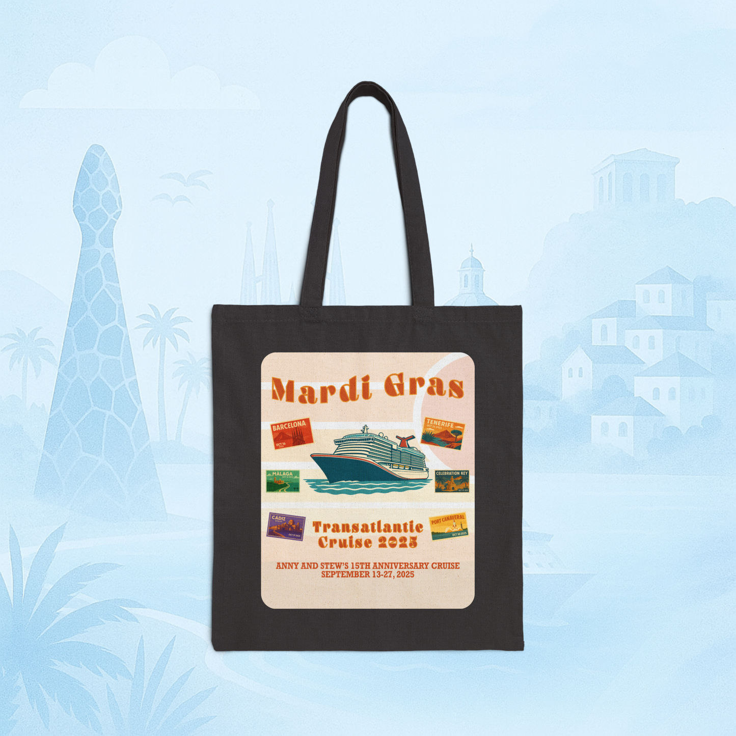 Mardi Gras Transatlantic Tote – Barcelona to Port Canaveral (Oct 16–30, 2025)