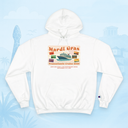 Mardi Gras Transatlantic Hoodie – Barcelona to Port Canaveral (Oct 16–30, 2025)