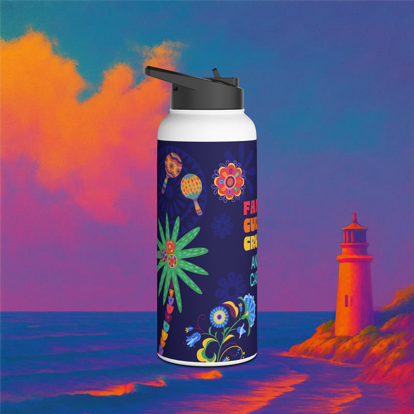 Hispanic Heritage Cruise Stainless Steel Water Bottle
