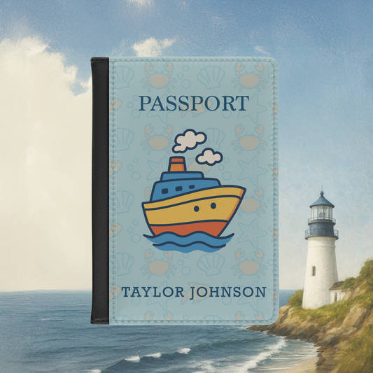 Playful Cruise Ship Passport Holder