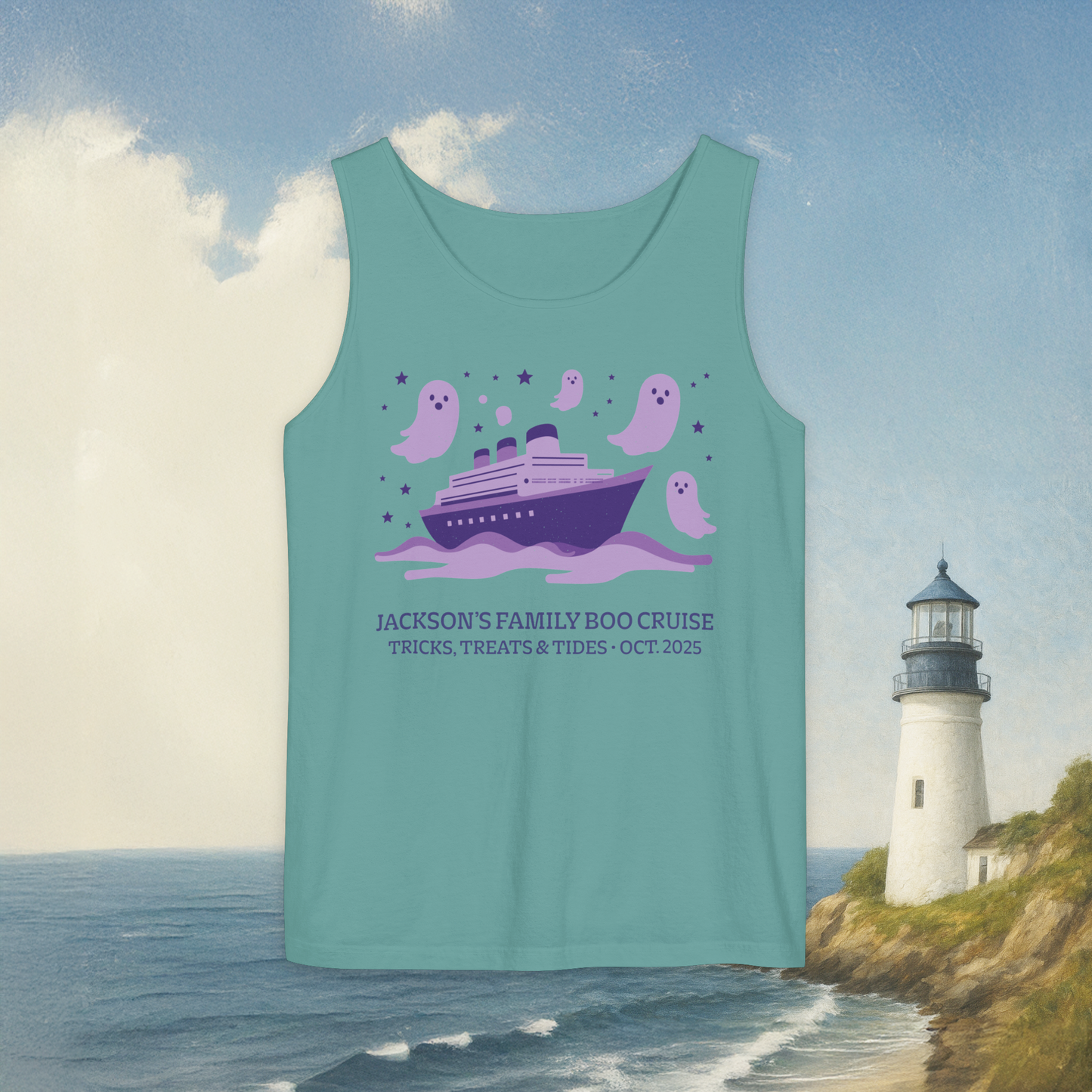 Purple Ghost Tank Top