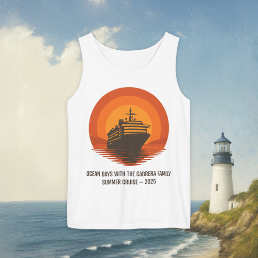Sunset Boat Tank Top