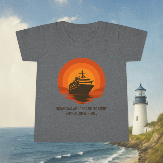 Sunset Boat Toddler T-Shirt