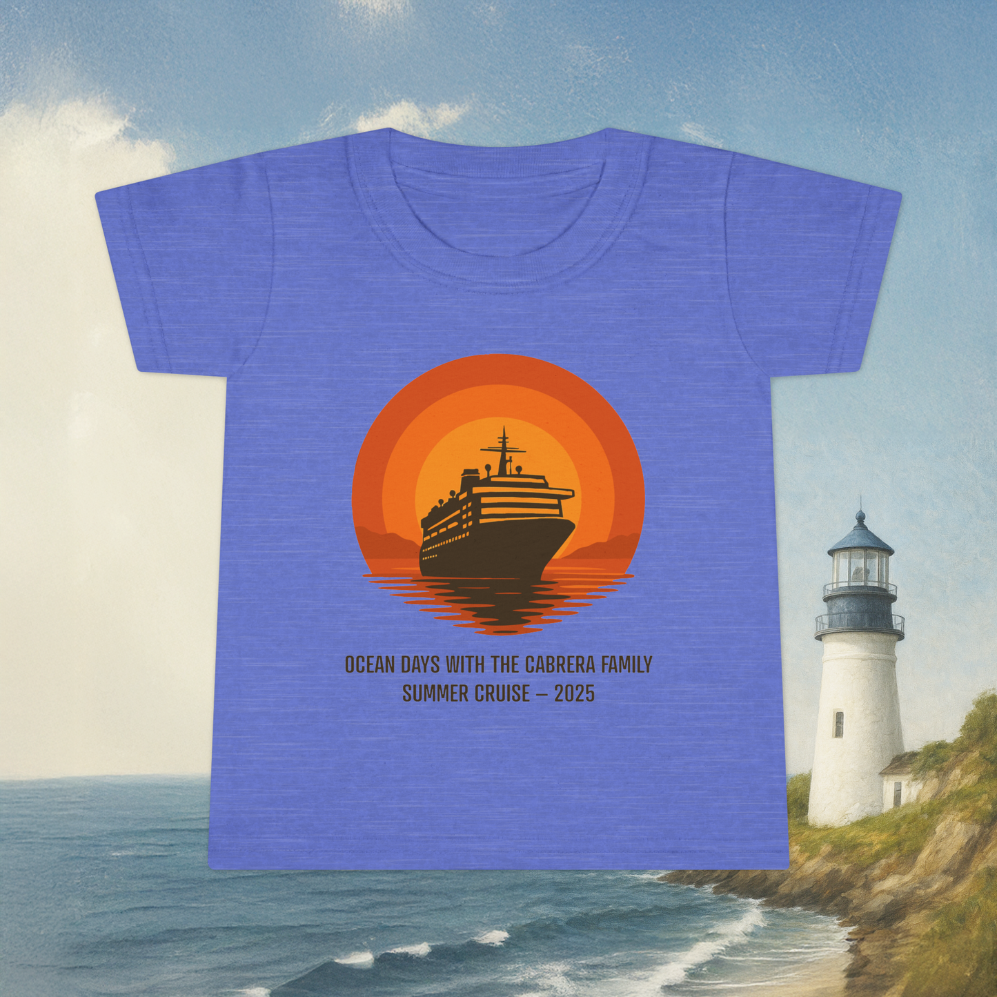 Sunset Boat Toddler T-Shirt