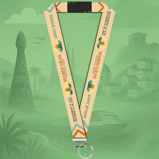 SHIP DELIVERY ONLY - Mardi Gras Transatlantic Lanyard – Roundtrip (Sep 13–27 & Oct 16–30, 2025)